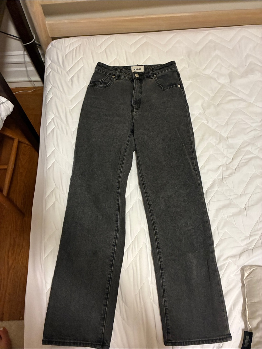 ROLLA'S Black straight leg jeans
